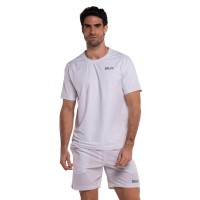 T-shirt blanc en soie Siux