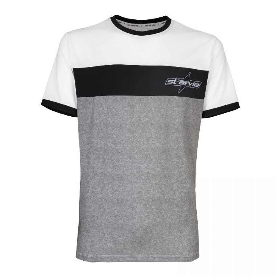 StarVie Luxe Black Grey T-Shirt | Tienda Online PADEL POINT StarVie Luxe Black Grey T-Shirt - Barata Oferta Outlet