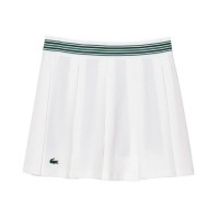 Falda Lacoste Pique Blanco Verde  Oferta + Barato