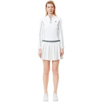 Falda Lacoste Pique Blanco Verde  Oferta + Barato