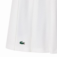 Falda Lacoste Pique Blanco Verde  Oferta + Barato
