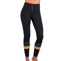 Mallas Endless Zip Negro Oro  Oferta + Barato