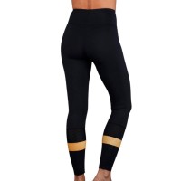 Mallas Endless Zip Negro Oro  Oferta + Barato