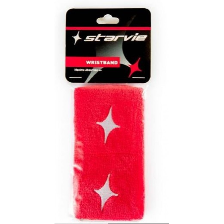StarVie Red White Wristbands 2 Units PADELPOINT StarVie Red White Wristbands 2 Units
