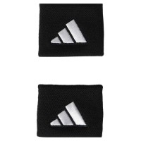 Munequeras Adidas Cortas Negro Blanco 2 Unidades  Oferta + Barato