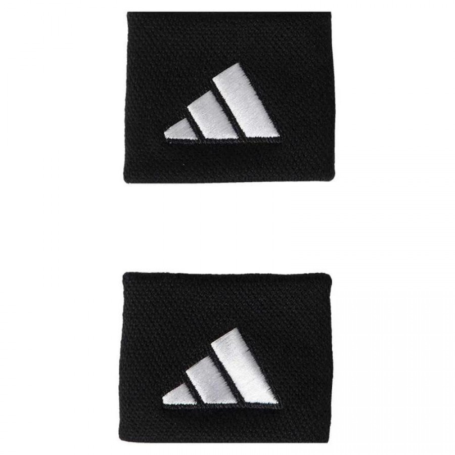 Munequeras Adidas Cortas Negro Blanco 2 Unidades  Oferta + Barato