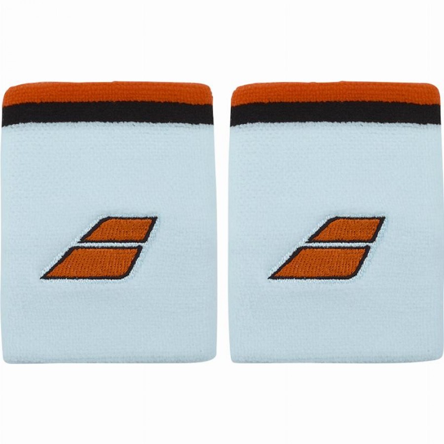 Muñequeras Babolat Terry Jumbo Azul Claro Rojo 2 Unidades