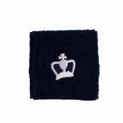 Muñequeras Black Crown Cortas Azul Marino Blanco 2 Unidades
