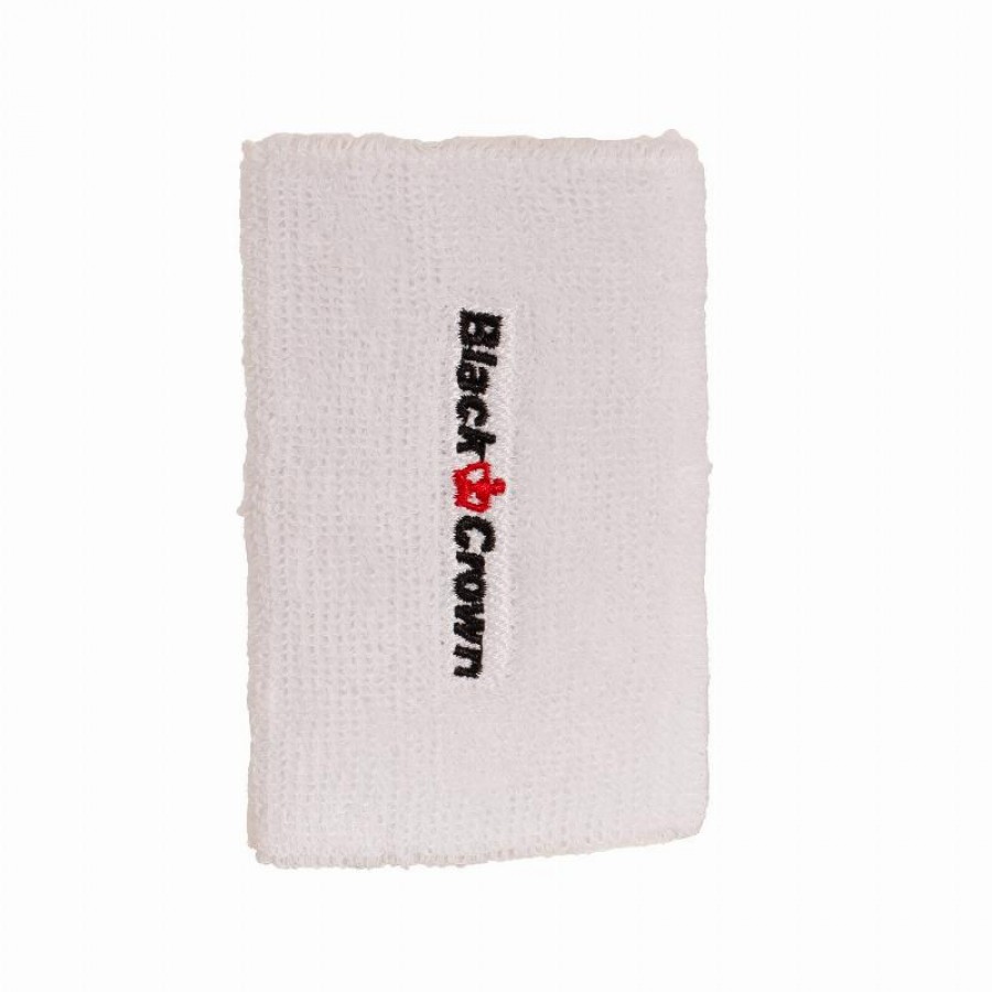 Muñequeras Black Crown Largas Blanco 2 Unidades