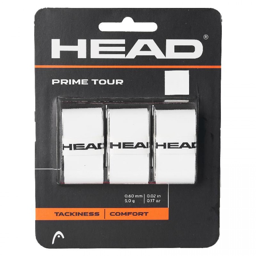 Overgrips Head Prime Tour Blanc 3 Unites   Offre - Pas cher