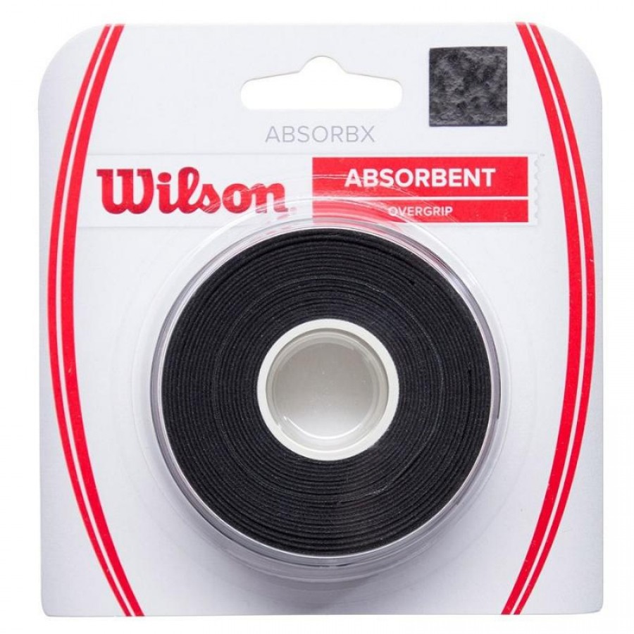 Wilson AbsorbX Black Overgrips 3 Units