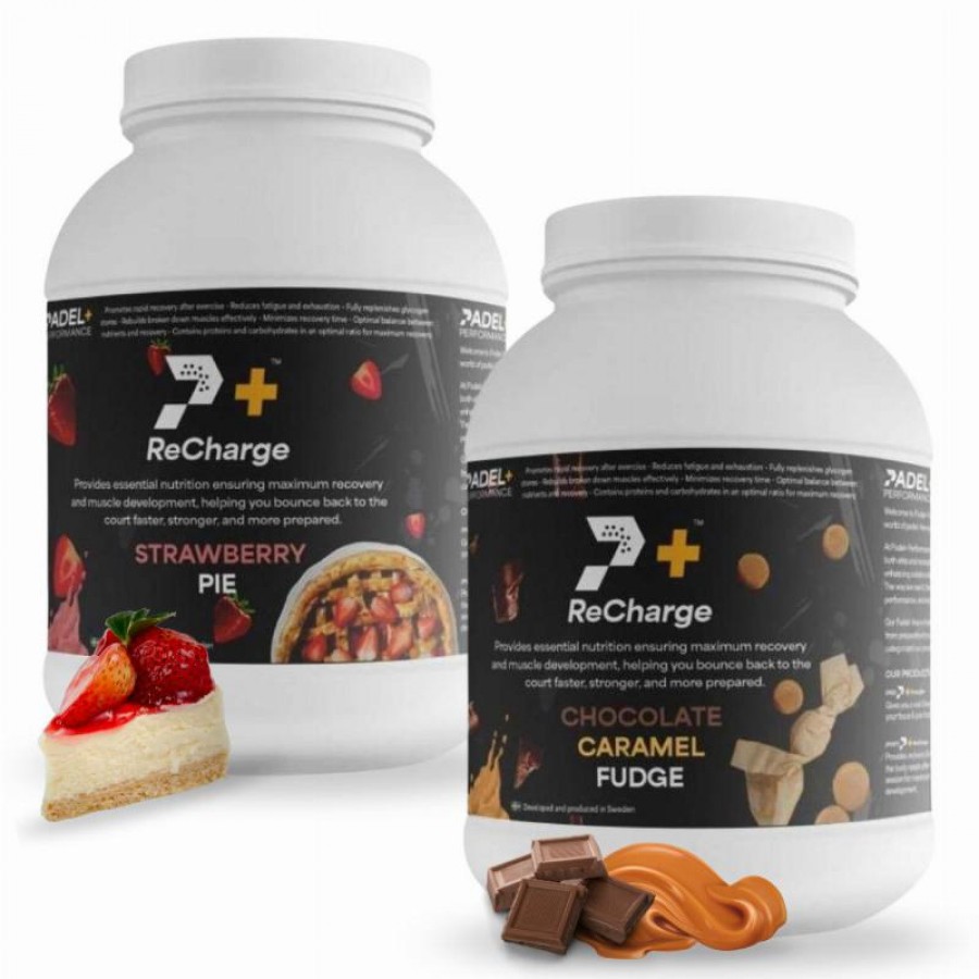Pack Bote Padel Performance ReCharge Fresa y Chocolate Caramelo  Offre - Pas cher