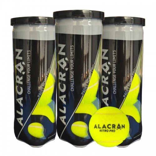 Pack de 3 Botes de Pelotas Alacran Nitro Pro