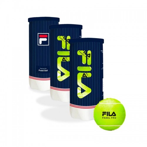 Pack of 3 Cans of Fila Padel Premium Pro Balls