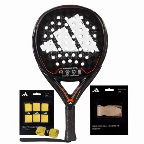 Adidas Adipower Control 3.2 2023 Racket Pack with Overgrips and Protector