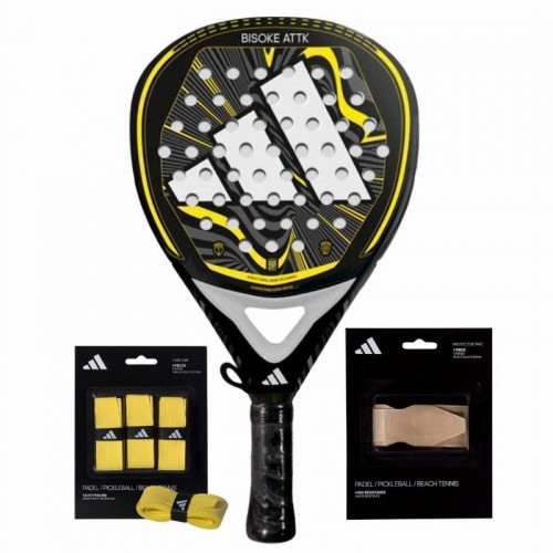 Adidas Bisoke Attack 2024 Racket Pack with Overgrips and Protector
