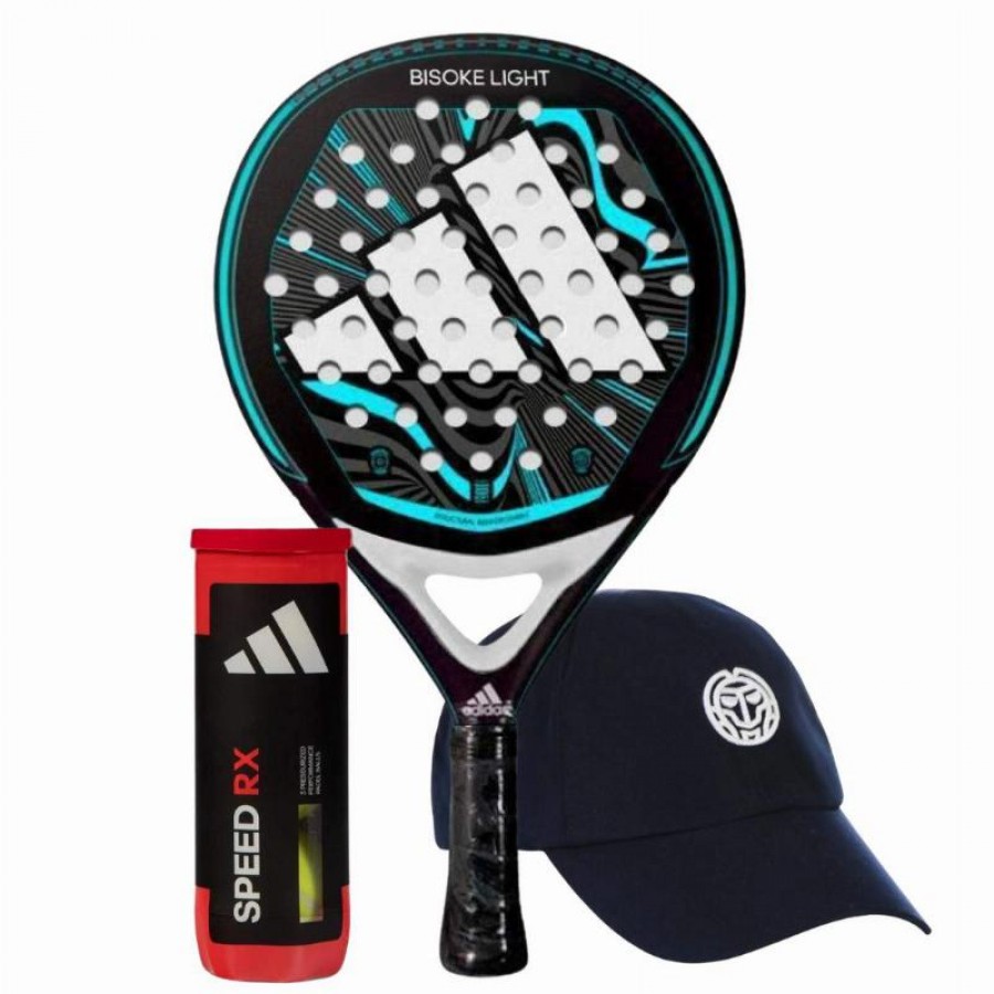 Pack Pala Adidas Bisoke Light 2024 con Gorra y Pelotas  Oferta + Barato