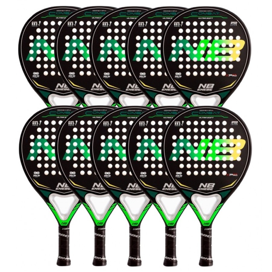Pack Pala Enebe Combat Verde Amarillo x10  Oferta + Barato