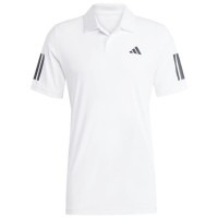 Adidas Club 3 Stripes White Black Polo