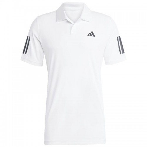 Adidas Club 3 Stripes White Black Polo