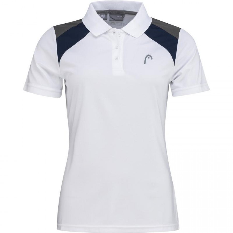 Head Club 22 White Navy Blue Women''s Polo Shirt
