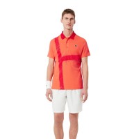 Polo Lacoste Novak Djokovic Ultra Dry Naranja Rojo  Oferta + Barato