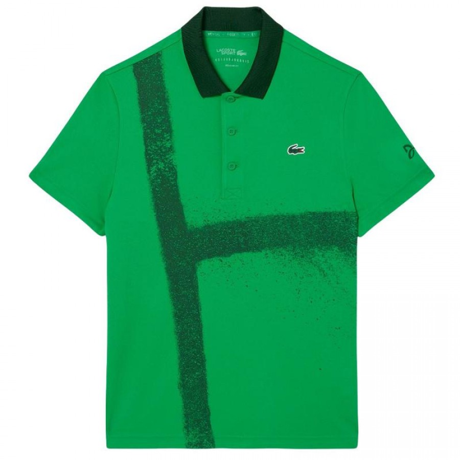 Polo Lacoste Novak Djokovic Ultra Dry Verde  Offre - Pas cher