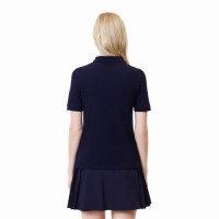 Polo Lacoste Pique Azul Marino Mujer  Oferta + Barato