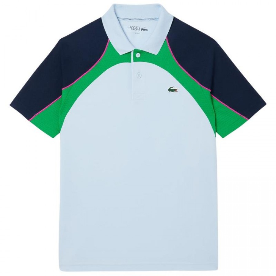 Polo Lacoste Ultra Dry Azul Verde  Offre - Pas cher