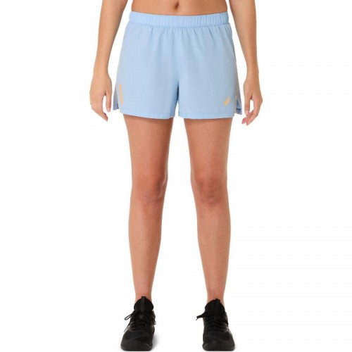 Short Asics Padel Court 2In1 Azul Stone Negro Mujer