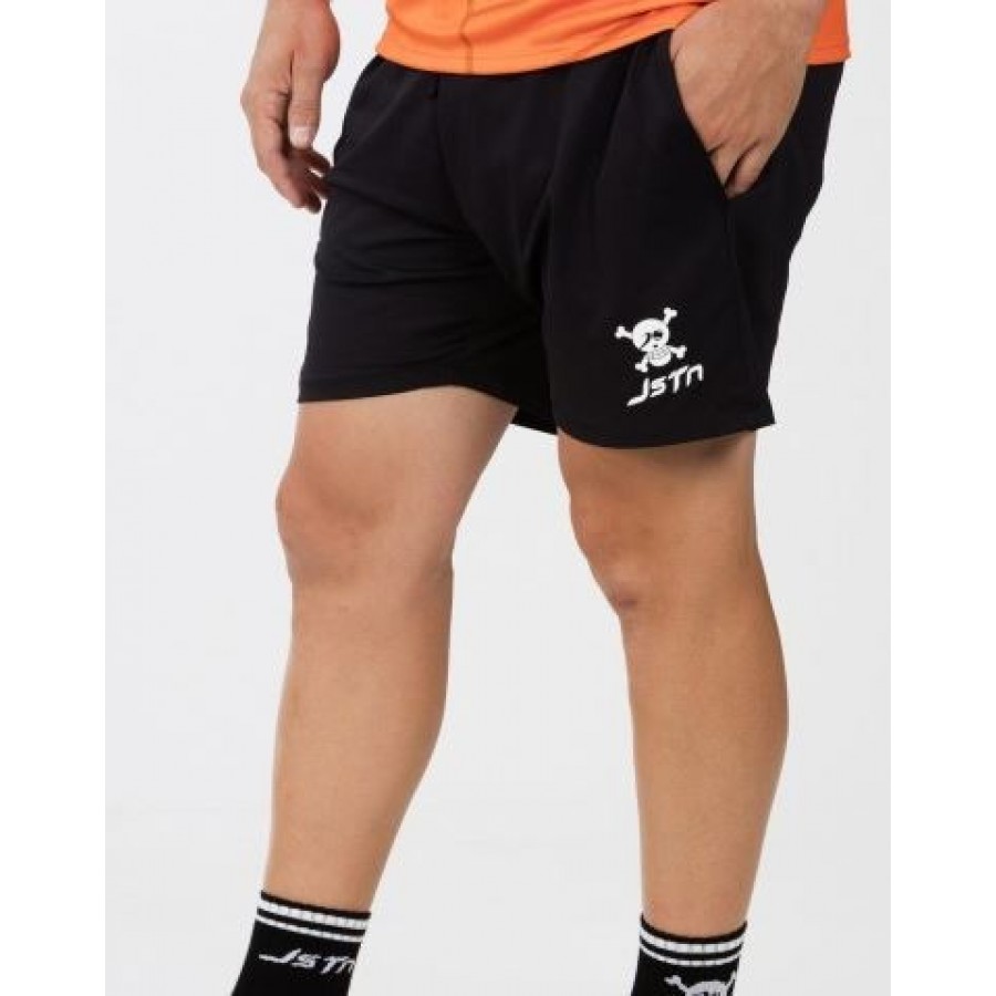 Short Just Ten Krop Black Logo white PADELPOINT Short Just Ten Krop Black Logo white