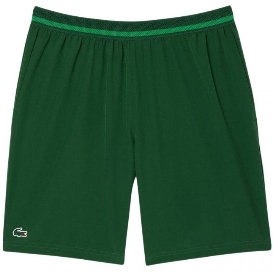 Short Lacoste Novak Djokovic Tenis Verde  Offre - Pas cher