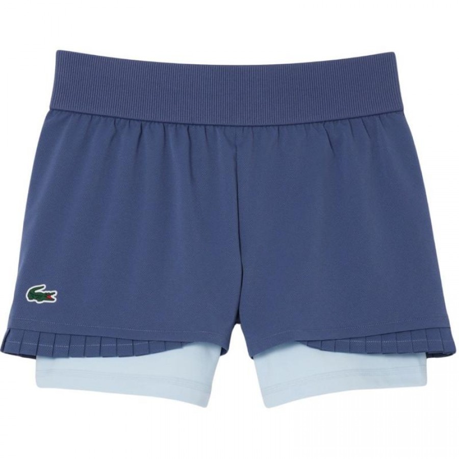 Short Lacoste Ultra Dry Violeta Azul Mujer  Oferta + Barato