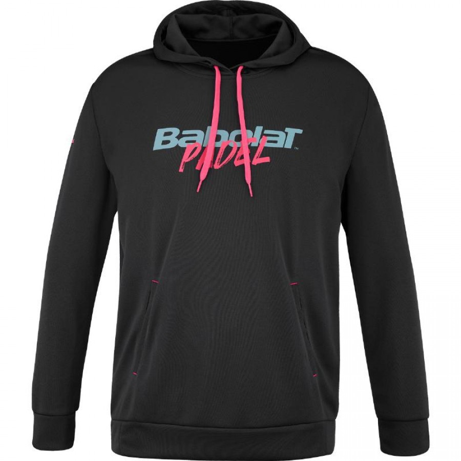 Babolat Padel Hood Black Pink Sweatshirt