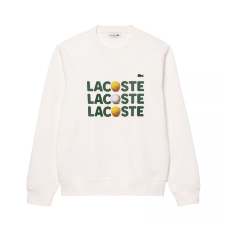 Sudadera Lacoste Felpa Blanco  Oferta + Barato