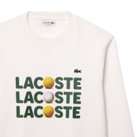 Sudadera Lacoste Felpa Blanco  Oferta + Barato