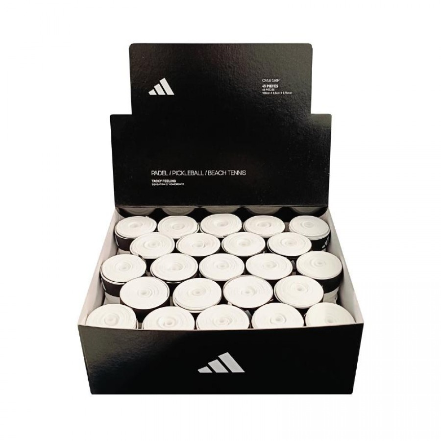 Tambor Adidas 45 Overgrips Tacky Feeling Blancos  Offre - Pas cher