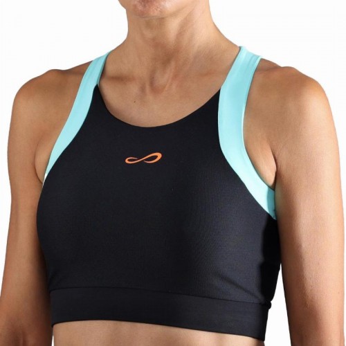 Top Endless Crop Negro Aqua