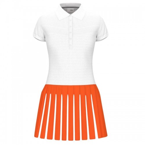 Head Vogue White Orange Dress