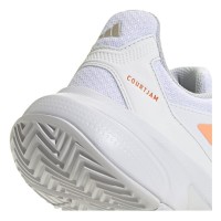 Zapatillas Adidas CourtJam Control 3 Blanco Naranja Mujer