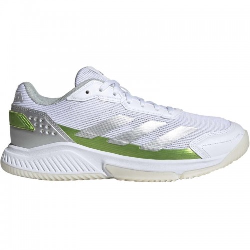 Adidas Courtquick Padel White Silver Green Women''s Sneakers