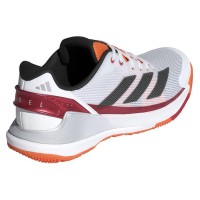 Adidas Crazyquick LS Padel Blanc, rouge orange