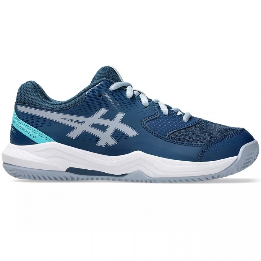 Zapatillas Asics Gel Dedicate 8 Padel GS Azul Mako Gris Junior  Oferta + Barato