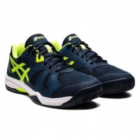 Chaussures Asics Gel Padel Pro 5 Bleu Francais Vert Danger PADELPOINT Chaussures Asics Gel Padel Pro 5 Bleu Francais Vert Danger