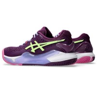 Zapatillas Asics Gel Resolution 9 Padel Malva Intenso Lima Mujer  Oferta + Barato