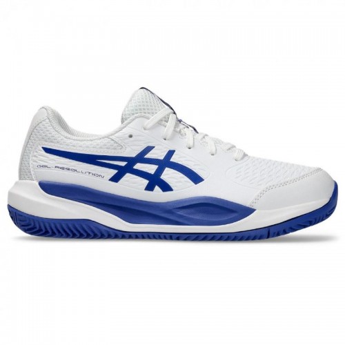 Asics Gel Resolution X Clay GS White Cobalt Blue Junior Sneakers