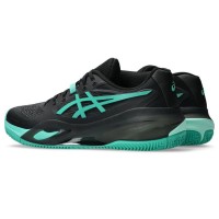 Asics Gel Resolution X Clay Black Aurora Green Sneakers