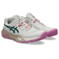 Tênis femininos Asics Gel Resolution X Padel Bege Verde