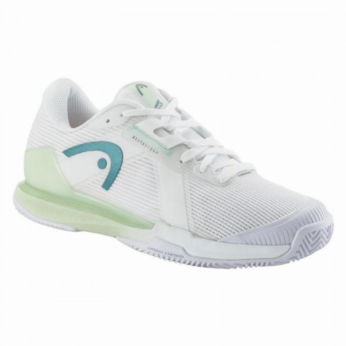Head Sprint Pro 4.0 Clay White Light Green Women''s Sneakers