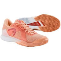 Zapatillas Head Sprint Pro 4.0 Clay Coral Blanco Mujer  Oferta + Barato
